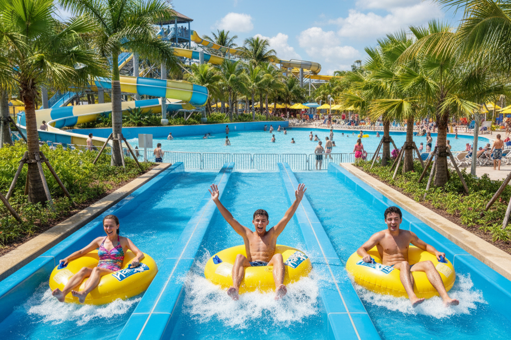Waterpark Tube Background